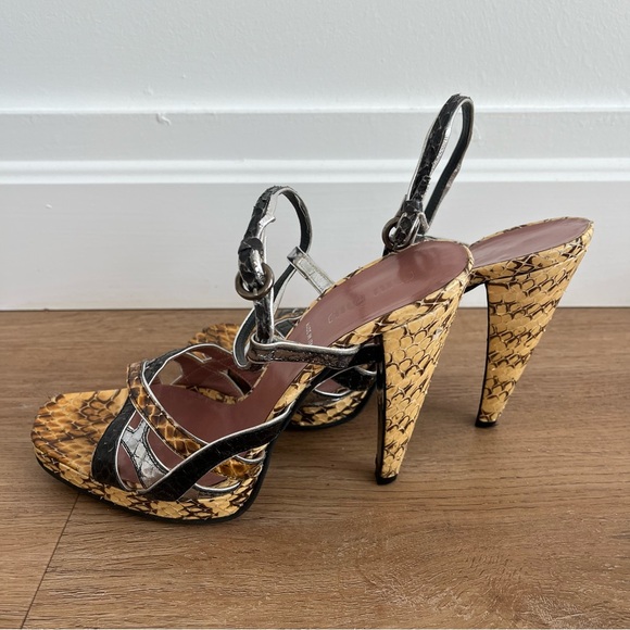 Vintage Miu Miu Snakeskin Strappy Heels, 6 - Picture 3 of 10